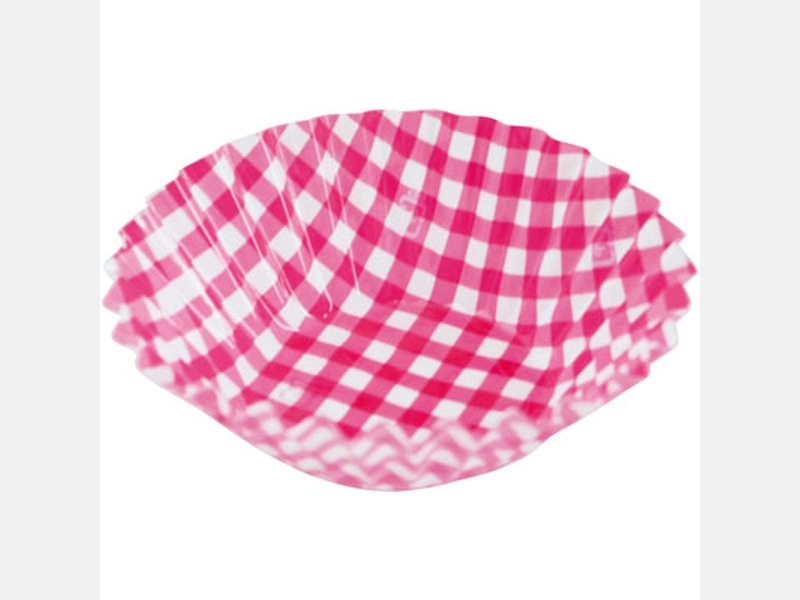 フィルムカップ フードケース 格子 赤 ８Ｆ （５００枚入） <1本> 小ロット販売