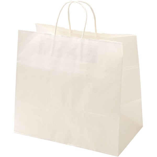 手提袋 自動紐手提袋 T-11W 白無地 <50枚> 小ロット販売