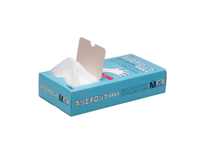 作業用手袋 ＃８６０ ポリエチロング Ｍ 半透明 ３０枚入 <1箱> 小ロット販売