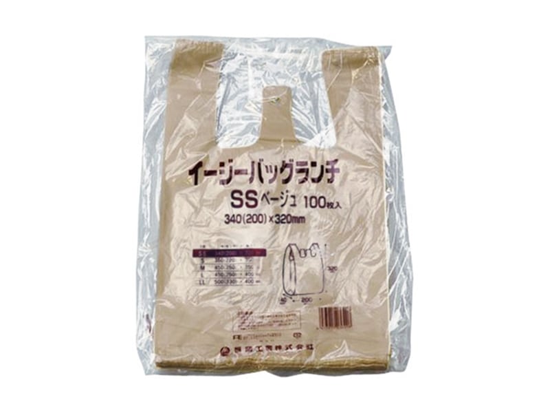 手提袋（レジ袋） イージーバッグ ランチ ベージュ ＳＳ <100枚> 小ロット販売