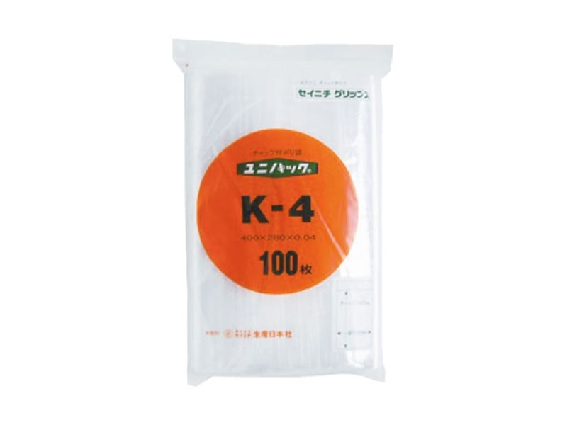 汎用規格袋 ユニパック Ｋ－４ <100枚> 小ロット販売