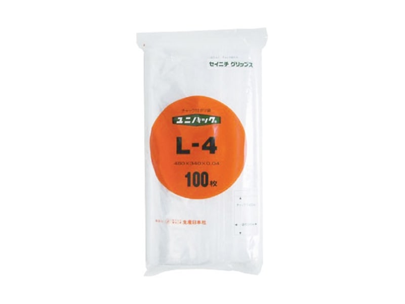 汎用規格袋 ユニパック Ｌ－４ <100枚> 小ロット販売