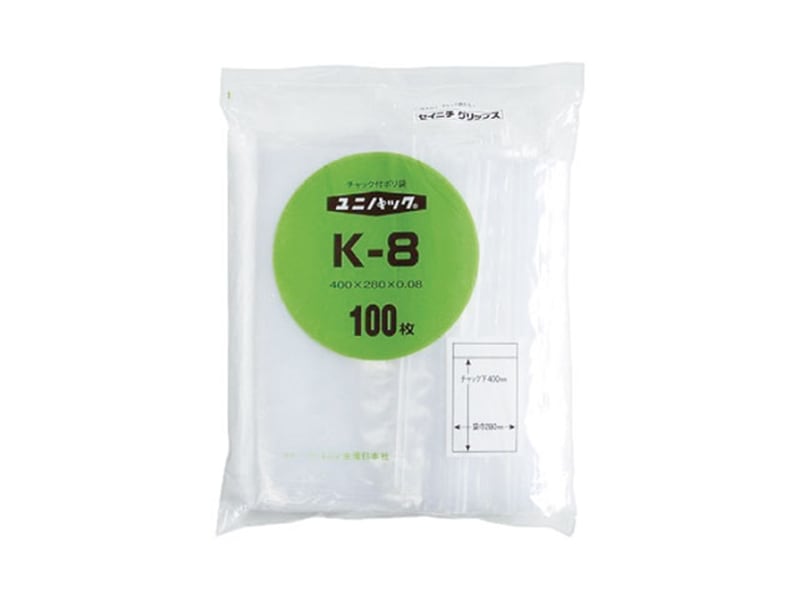 汎用規格袋 ユニパック Ｋ－８ <100枚> 小ロット販売