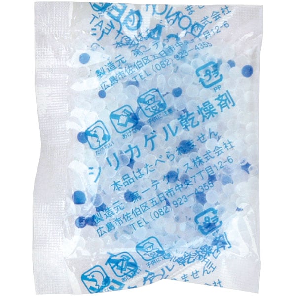 乾燥剤・脱酸素剤 テクノスナカタ 万能乾燥剤シリカゲル ５ｇ ７個入 <5袋> 小ロット販売