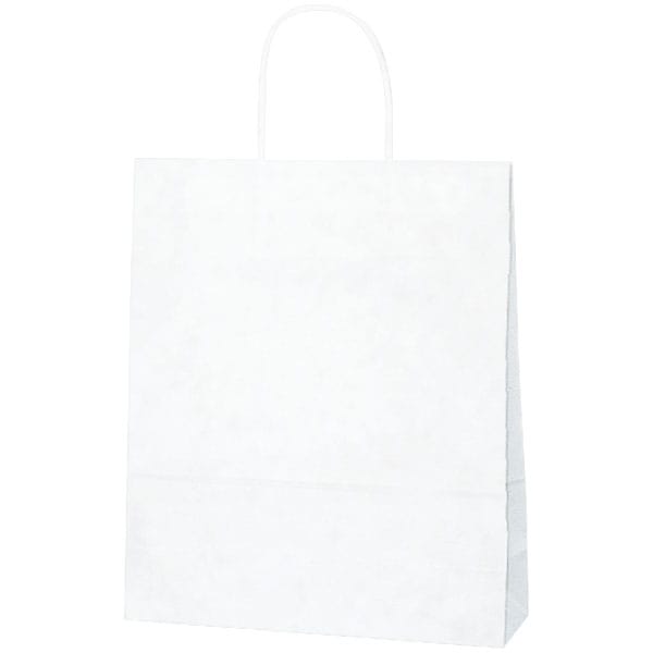 手提袋 ２５ＣＢ　Ｓ　白無地　８０ｇ（チャームバッグ） <50枚> 小ロット販売