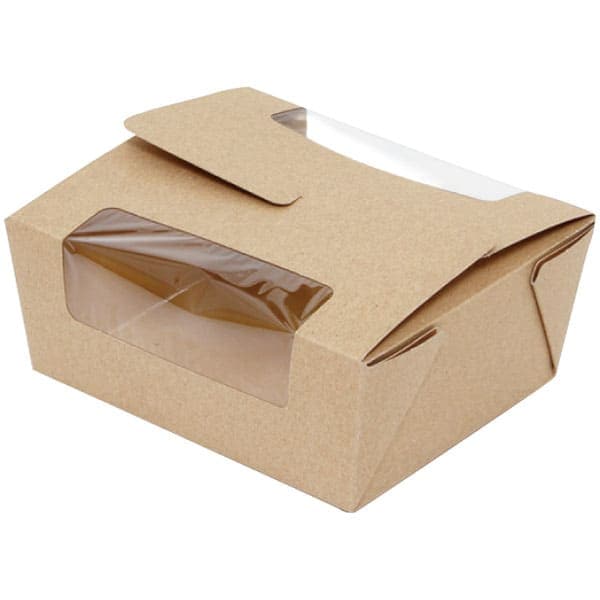 フードBOX 窓付フードＢＯＸ　Ｌ　クラフト <20枚> 小ロット販売