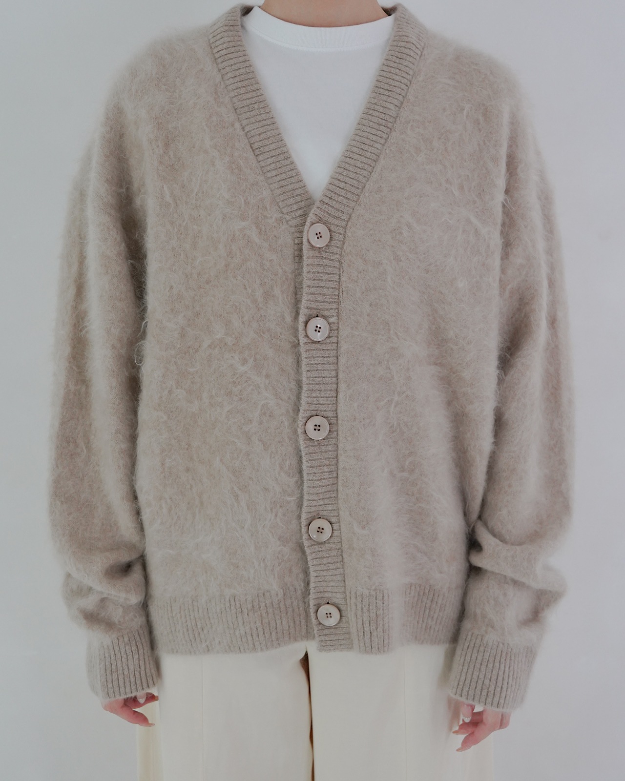 FUR CASHMERE CARDIGAN
