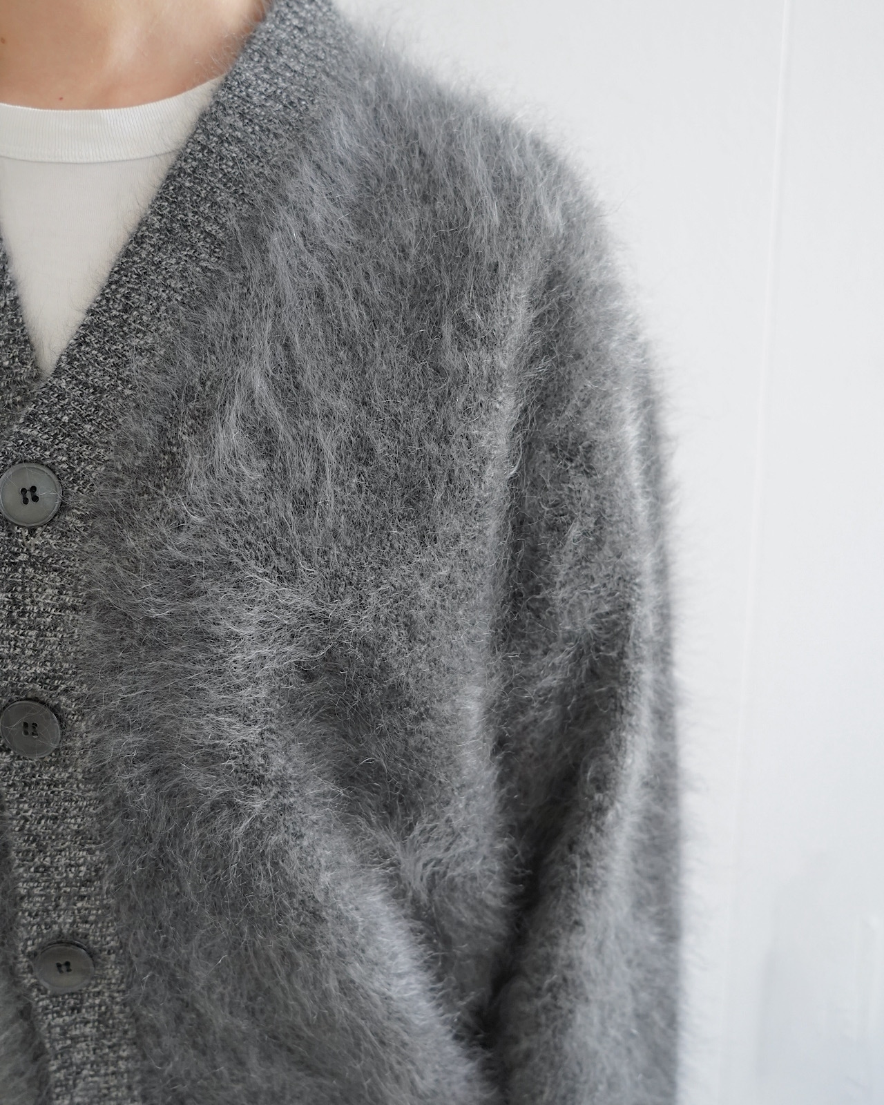 FUR CASHMERE CARDIGAN