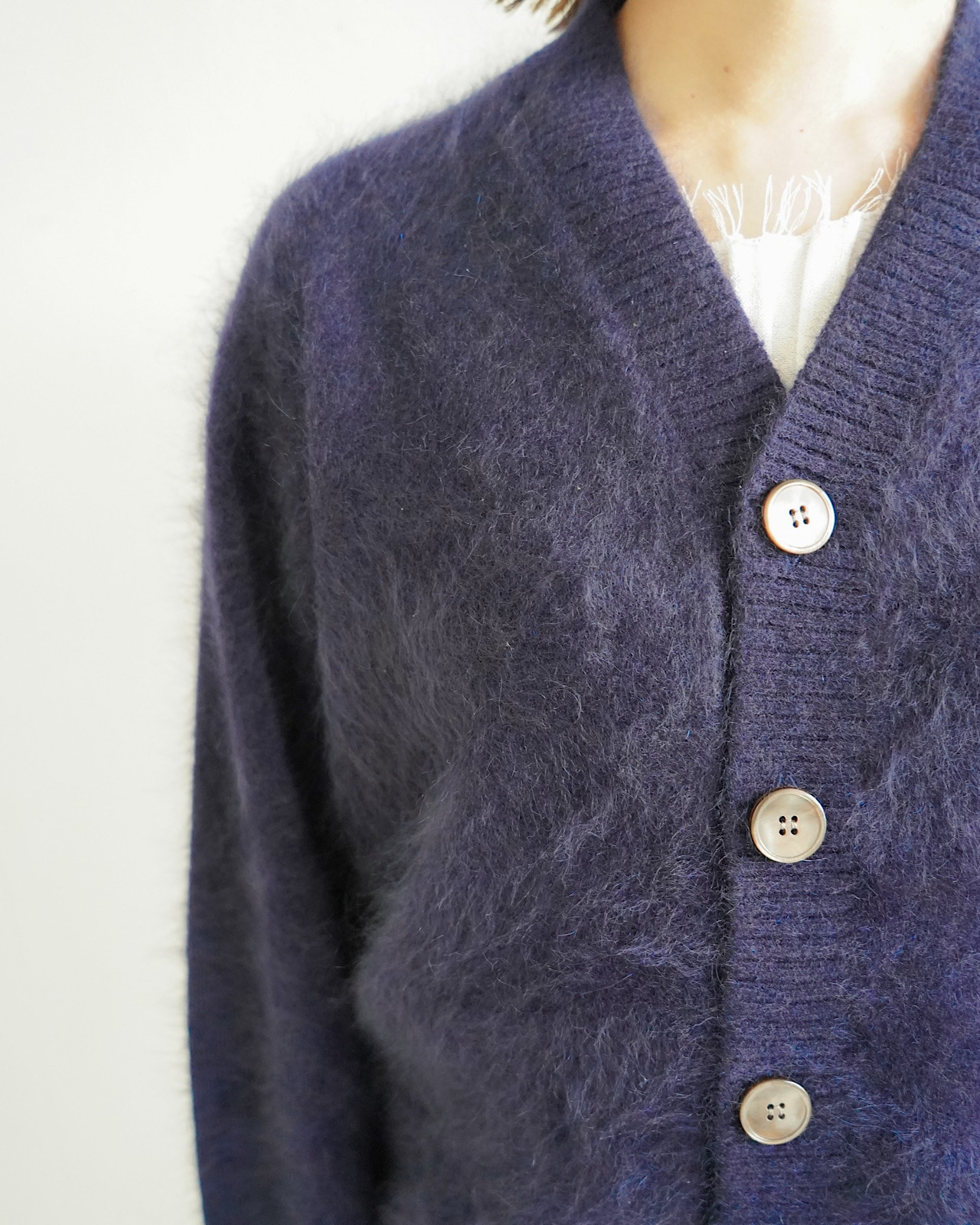 FUR CASHMERE CARDIGAN