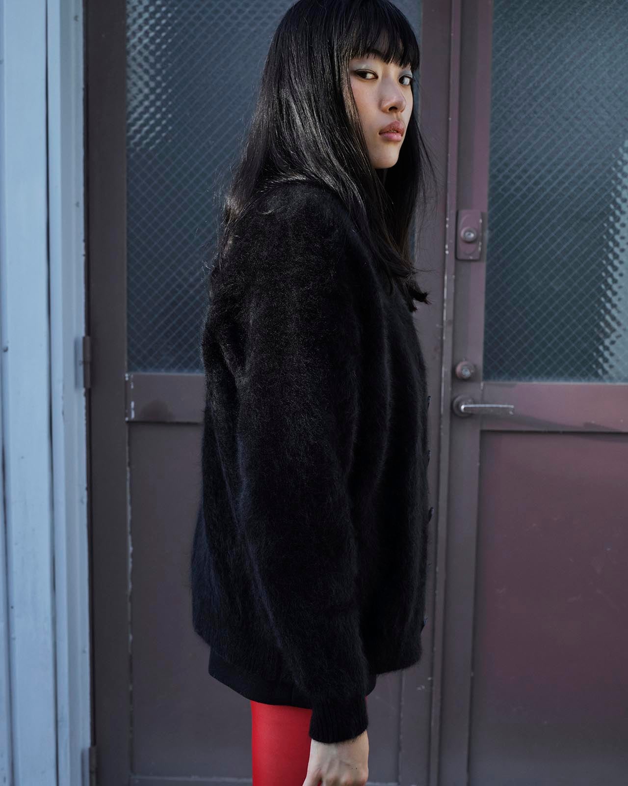 FUR CASHMERE CARDIGAN