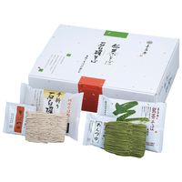 【7月プレゼント】 [非売品] 銘茶・石臼碾そば 手おりそば詰め合わせ（つゆ付）