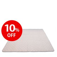 洗える麻の涼感ラグ 中（185×185） 10％OFF｜7月会員限定キャンペーン