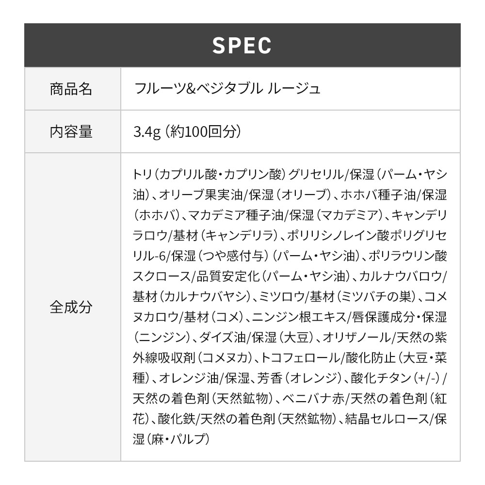 ルバンシュ フルーツ&ベジタブルルージュ