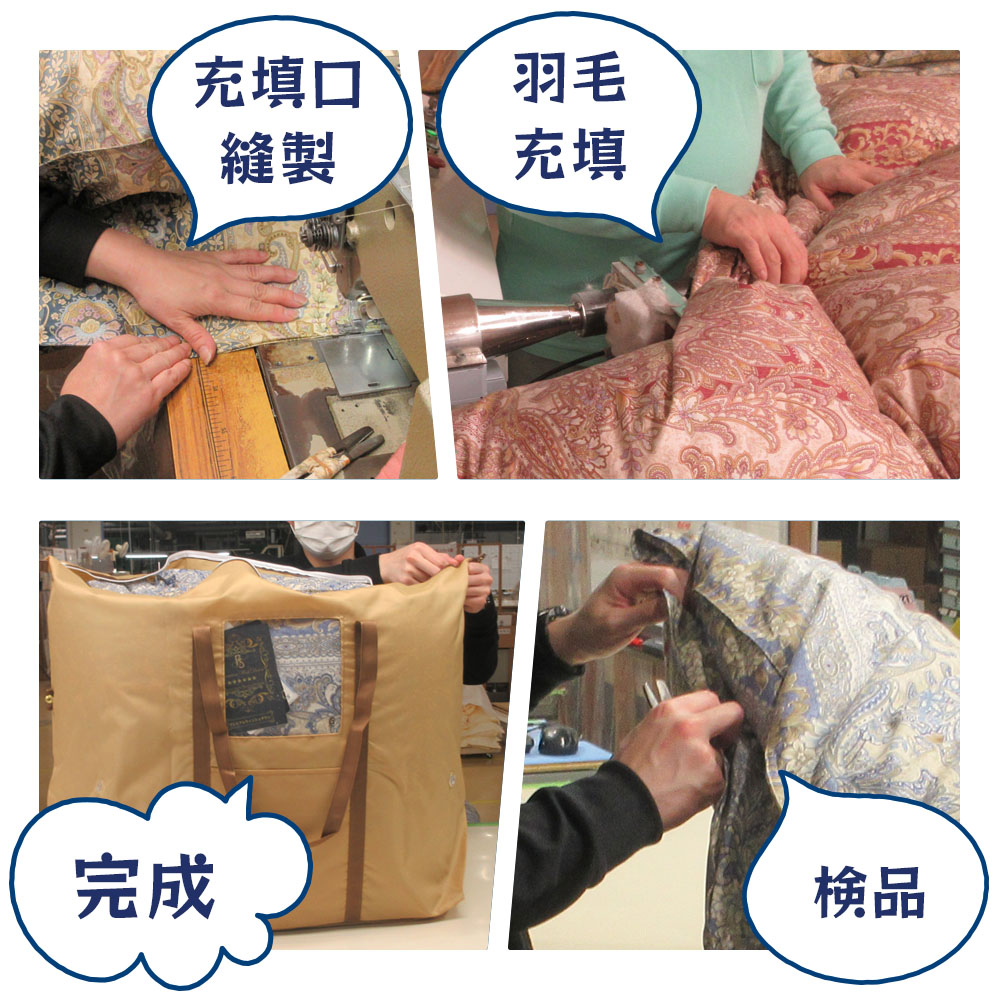 ゴア®出雲羽毛合掛ふとん1000シングルサイズ