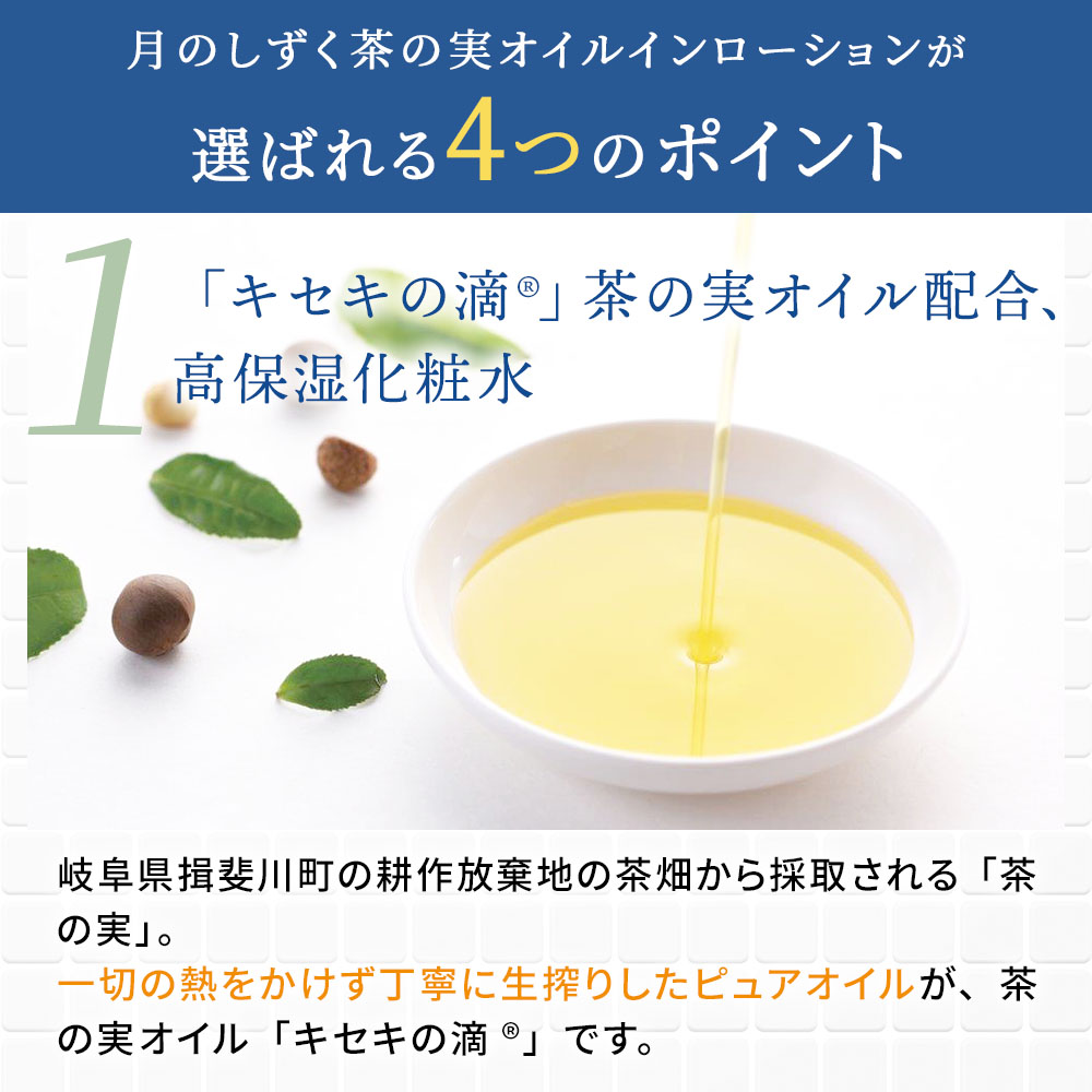 月のしずく 茶の実オイルインローション 茶の実オイルインジェル セット