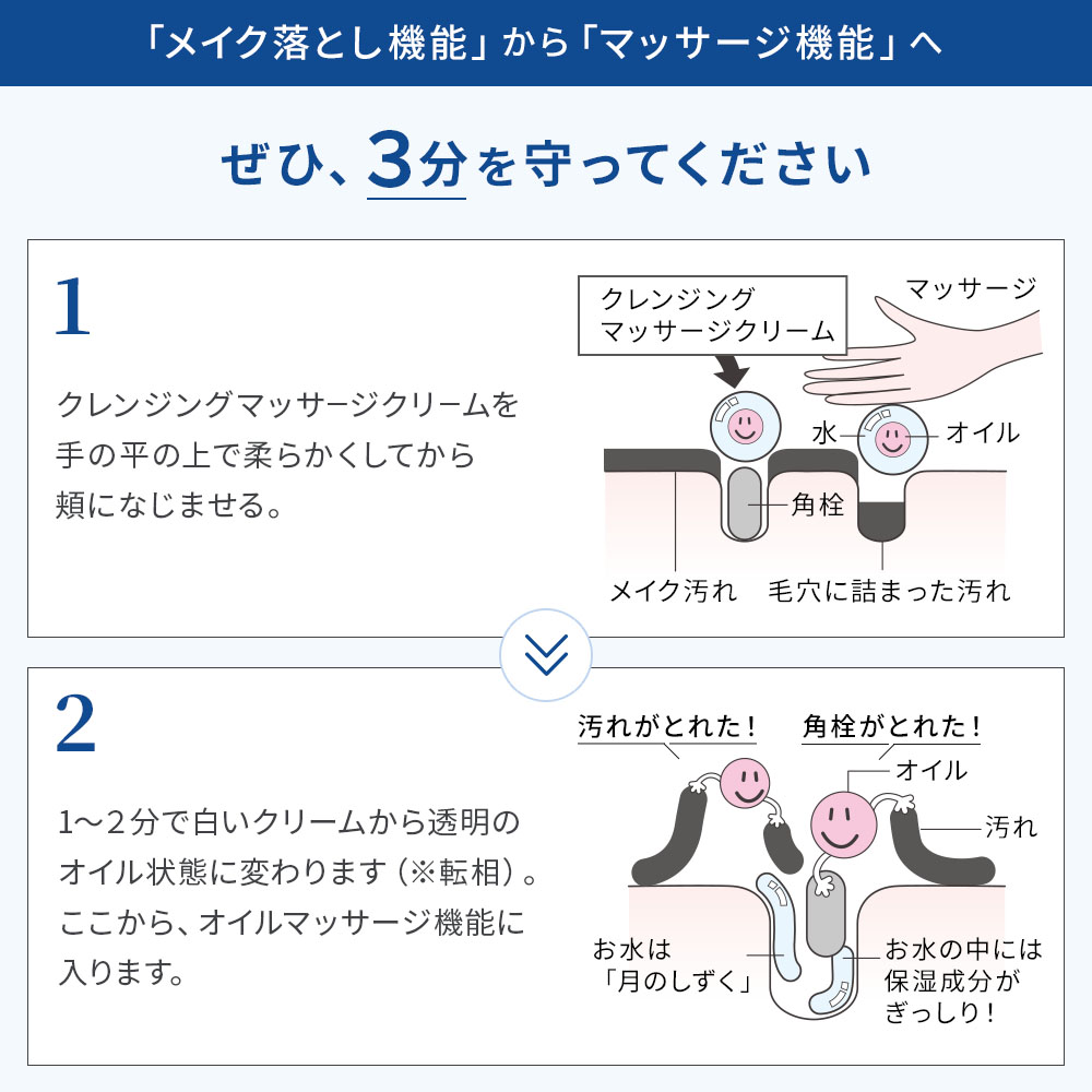 月のしずく　クレンジングマッサージクリーム 2本セット いつも10%OFF定期宅配】月のしずく化粧品クレンジングマッサージ