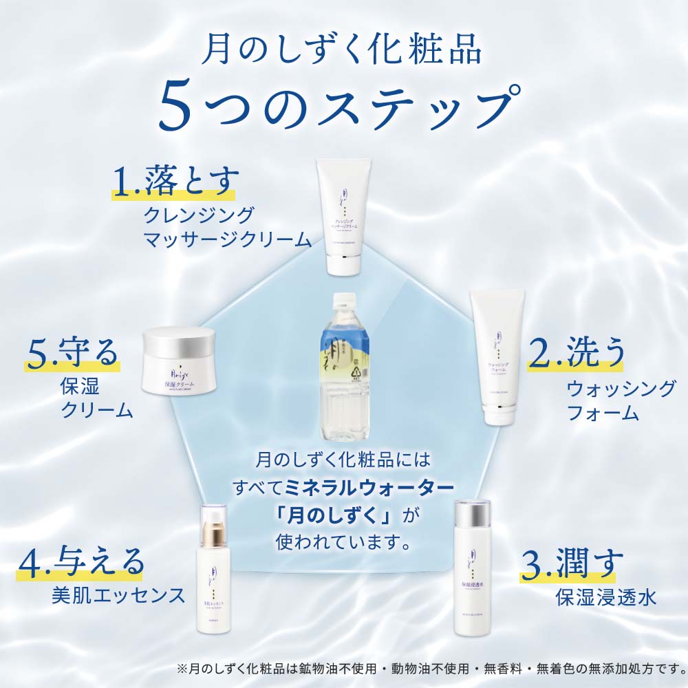 月のしずく化粧品5点セット【送料無料】｜月のしずく｜健康通販