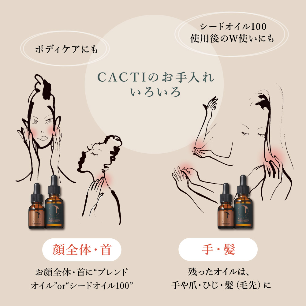 【定期宅配】ウチワサボテンオイル CACTI ブレンドオイル