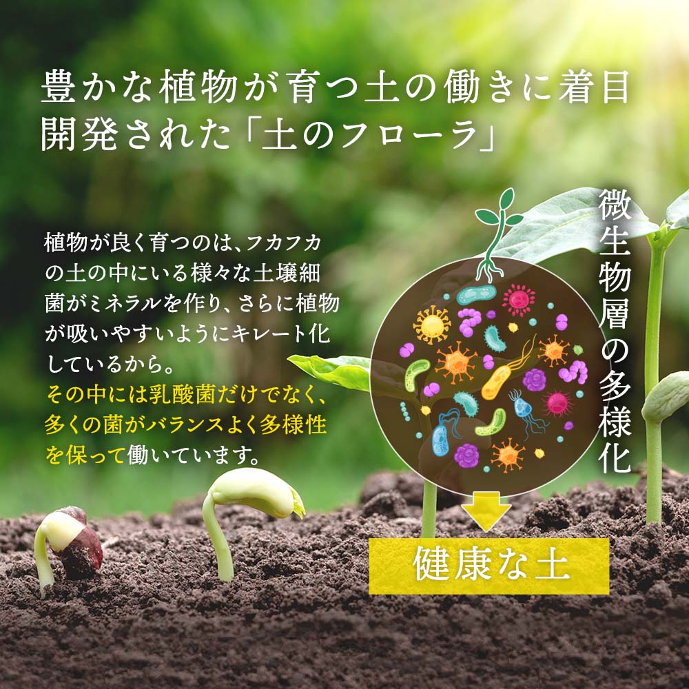 11種の乳酸菌×100種の土壌細菌群 土壌菌サプリメント 土のフローラ