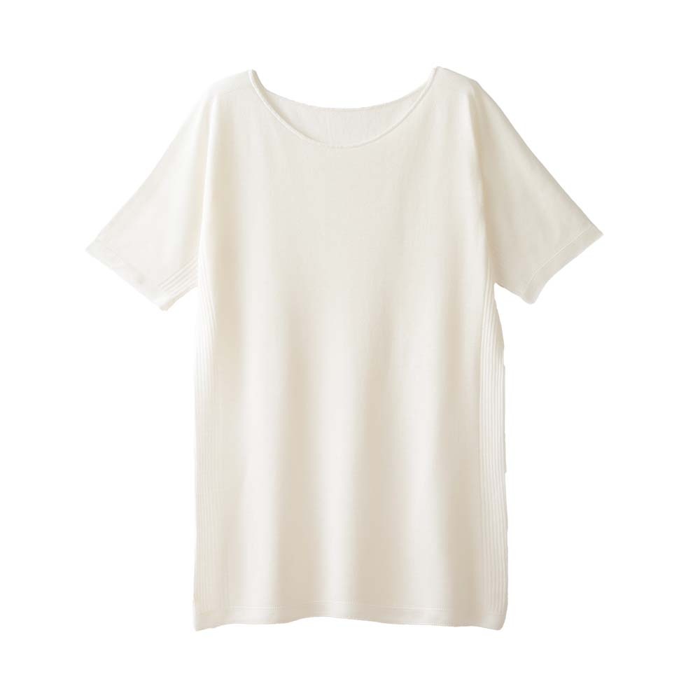 無縫製ガーゼインナー 半袖 レディース