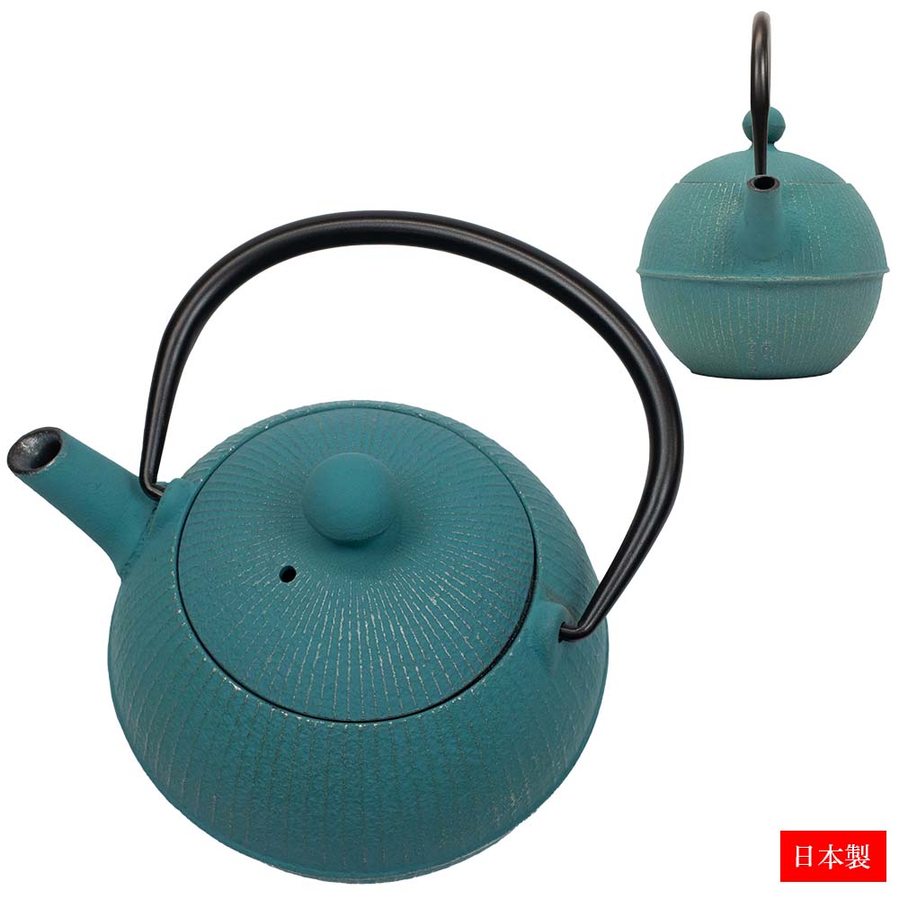 南部鉄瓶急須 手まり（茶こし付）ターコイズブルー｜雑貨