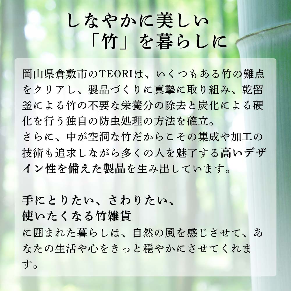 【アウトレット 30%OFF】TEORI EN TRAY(竹のリバーシブルおぼん)Lサイズ