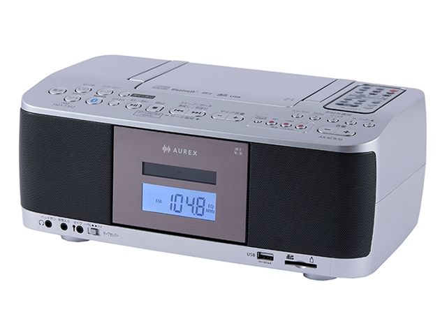 ��ǡ�SD/USB/CD�饸�������åȥ쥳��������AUREX AX-KCR70(S) [����С�]