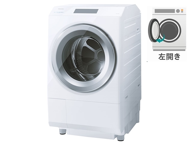 175 ドラム式洗濯機　乾燥機能付き　左開き　大容量12kg 乾燥7kg 極美品 東芝 ドラム式洗濯乾燥機【左開き】 ZABOON TW-127XP4L(W) [グラン