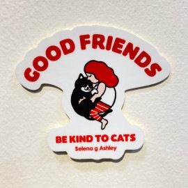 GOOD FRIENDSステッカー(ホワイト)|アクセサリー|■カテゴリーから選ぶ