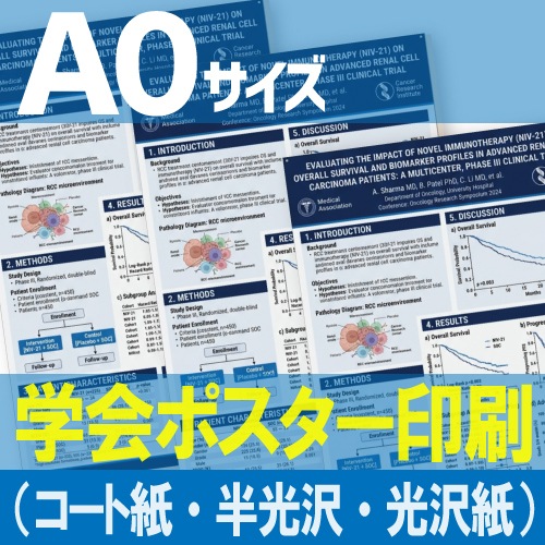 学会ポスター印刷【A0サイズ 1189×841mm】（コート紙つやけし