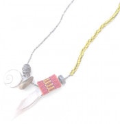 M.Cohen 〔エムコーエン〕 ネックレス N101086 イエローアフリカンビーズ&シェルチャーム|NECKLACE|【M.Cohen】 