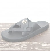 HTCThe SandalmanڎÎߎݎގَώݡ   Double Strap 1Point Turquoise Studs / Black