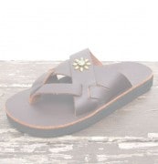 HTCThe SandalmanڎÎߎݎގَώݡ   Double Strap 1Point Turquoise Studs / Brown