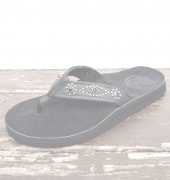 HTCThe SandalmanڎÎߎݎގَώݡ   Narrow Strap Glass Stone Studs / Black Suede