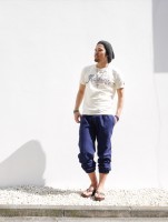 HTC×The Sandalman【エイチティーシー×サンダルマン】 サンダル 別注 Narrow Strap Glass Stone Studs / Brown Suede|SHOES / BOOT
