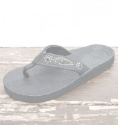 HTCThe SandalmanڎÎߎݎގَώݡ   Narrow Strap Glass Stone Studs / Black Leather