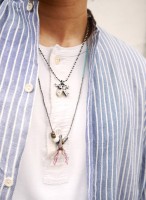 Y.GLAUCA 【ワイグラウカ】 ネックレス シルバーハンマープレート＆シルバーボールチェーン|Necklace|【Y.GLAUCA】 
