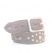 HTC ̎Î ٥ Vintage Remake Leather Studs Belt / Brown