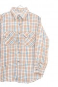 1980s Vintage ��FIVE BROTHER�� L/S Cotton Flannel Shirts / Camel��White