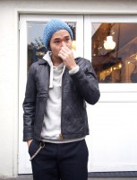 LUCKY BIRD【ラッキーバード】 リネン＆コットン ミディアムニットキャップ / スカイブルー| KNIT CAP|【LUCKY BIRD】 