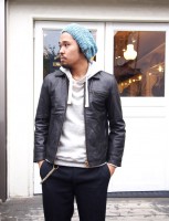 LUCKY BIRD【ラッキーバード】 リネン＆コットン ミディアムニットキャップ / ライトインディゴ| KNIT CAP|【LUCKY BIRD】 