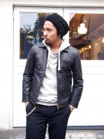 LUCKY BIRD【ラッキーバード】 ウール ミディアムニットキャップ / ブラックネップミックス| KNIT CAP|【LUCKY BIRD】 