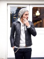 LUCKY BIRD【ラッキーバード】 ウール ミディアムニットキャップ / ライトグレーネップミックス| KNIT CAP|【LUCKY BIRD】 