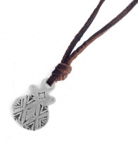 Y.GLAUCA 【ワイグラウカ】 ネックレス シルバーポッタリープレート＆レザーコード |Necklace|【Y.GLAUCA】 
