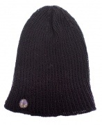 LUCKY BIRD【ラッキーバード】 ウール ミディアムニットキャップ / ブラック| KNIT CAP|【LUCKY BIRD】 