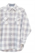 1980s Vintage ��PENDLETON�� L/S Virgin Wool Western Check Shirts / Grey