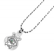 Y.GLAUCA 【ワイグラウカ】 ネックレス シルバーポッタリープレート＆シルバーボールチェーン |Necklace|【Y.GLAUCA】 