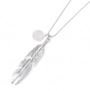 M.Cohen 〔エムコーエン〕 ネックレス N10900-S シルバーフェザー & コインチャーム|NECKLACE|【M.Cohen】 