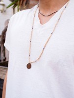 LUCKY BIRD【ラッキーバード】 ネックレス コイントップ ＆ ナチュラルディスクビーズ|NECKLACE|【LUCKY BIRD】 