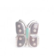 Vintage Zuni ズニ族 チャンネルインレイ バタフライリング|Ring|【VINTAGE　JEWELRY】